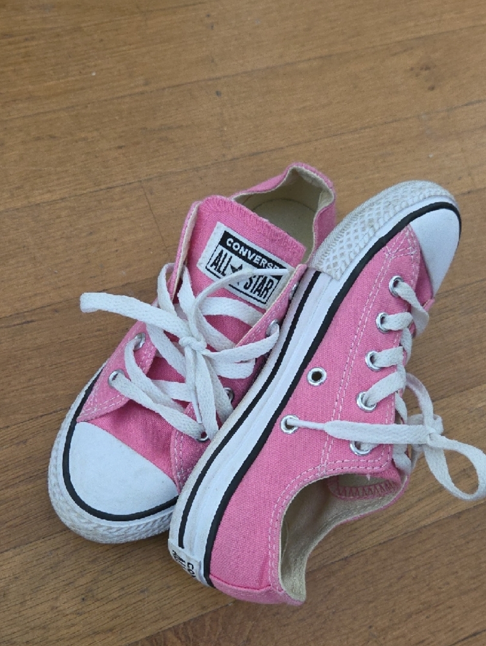 CONVERSE  Pink & White Low Top Sneakers - Picture 9 of 9